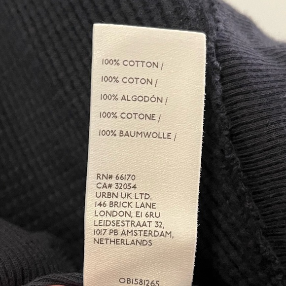 Free People Santa Clara Thermal Black NWOT Size Small - Picture 7 of 7